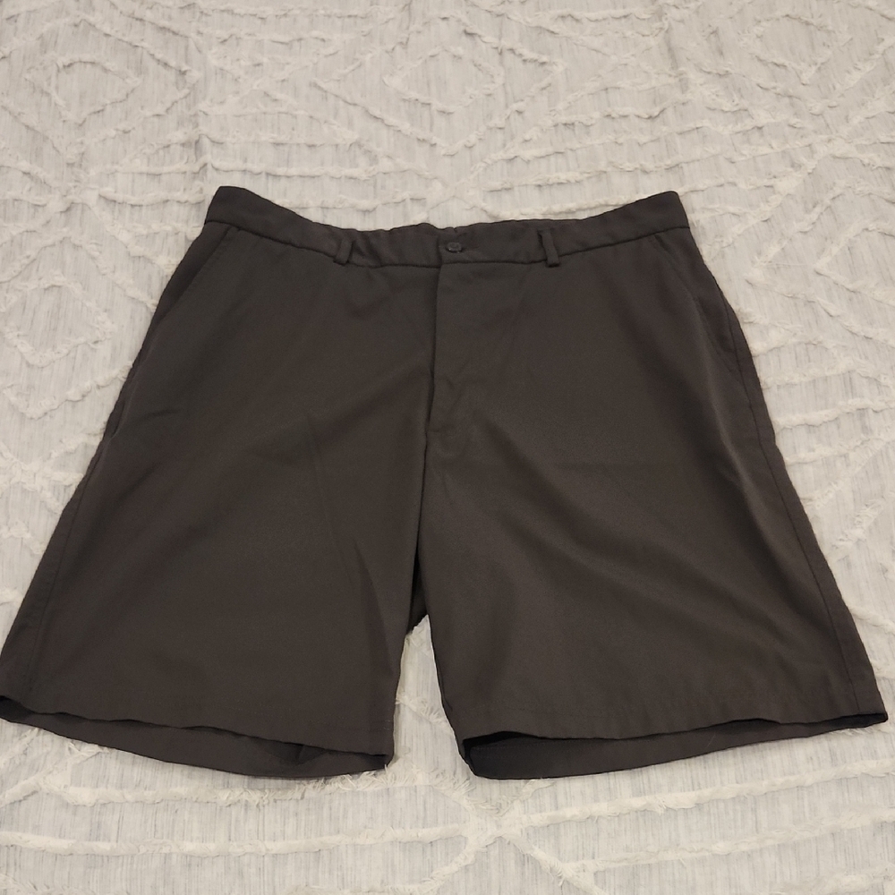 Pebble Beach Gray Flat Front Shorts Size 36!